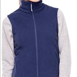 Navy blue fleece vest